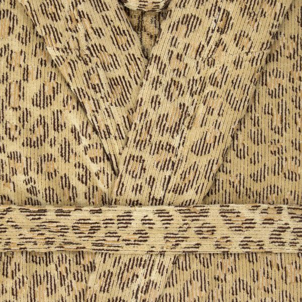 Albornoz de rizo 100% algodón Leopardo
