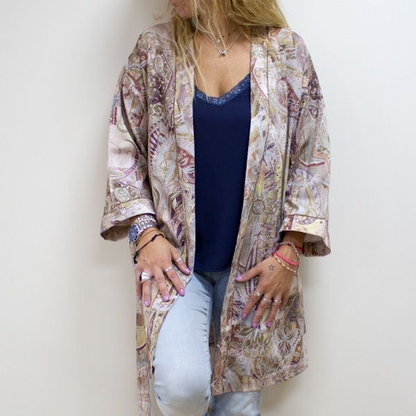 Camisón/Kimono 100% algodón satinado 300 hilos Spadino