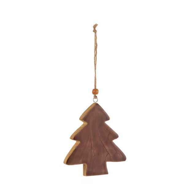 Decoración de madera árbol de Navidad pequeño Marrón