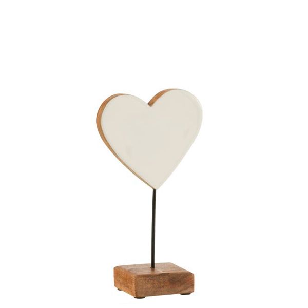 Decoración de pie Corazón Blanco