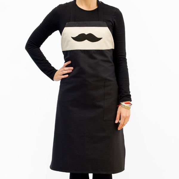 Delantal adulto unisex 100% algodón Hipster Bigote OFERTA