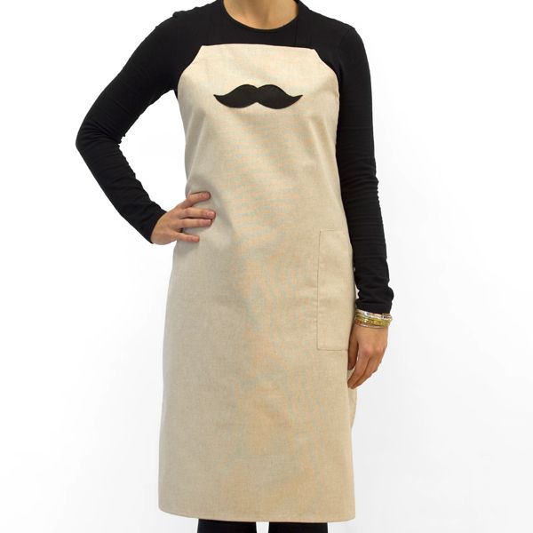 Delantal adulto unisex 100% algodón Hipster Bigote OFERTA