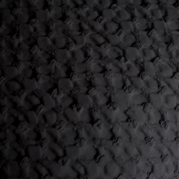 Plaid efecto nido de abeja 100% algodón Cork Negro