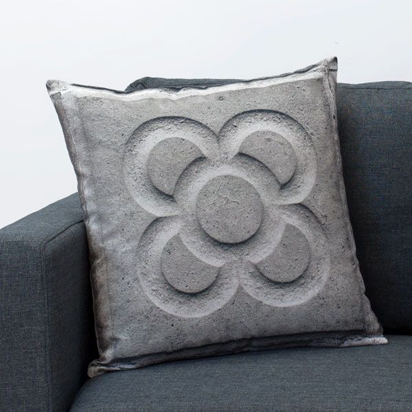 Funda de coixí 50 x 50 cm 100% cotó Panot Flor Bcn