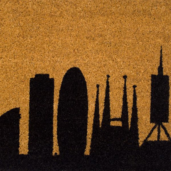 Estora de fibra de coco 40x70 cm Skyline de Barcelona