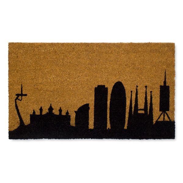 Estora de fibra de coco 40x70 cm Skyline de Barcelona