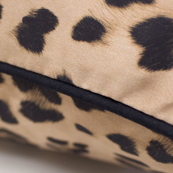 Funda de cuadrante 55 x 55 cm de 100% algodón satén de 300 hilos Leopardo | Cool Barcelona 