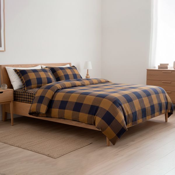 Funda nórdica 100% algodón de gasa hilo tintado Montaña