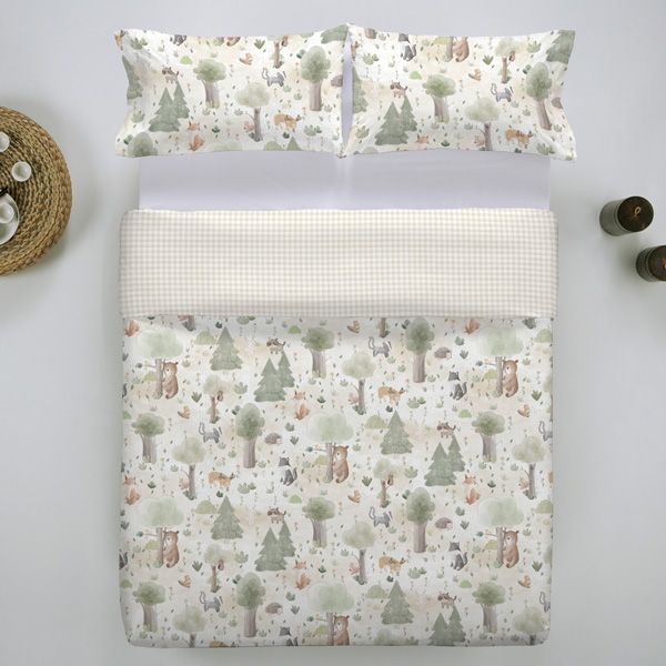 Funda Nórdica 2 piezas 100% algodón Percal 200 hilos Natura