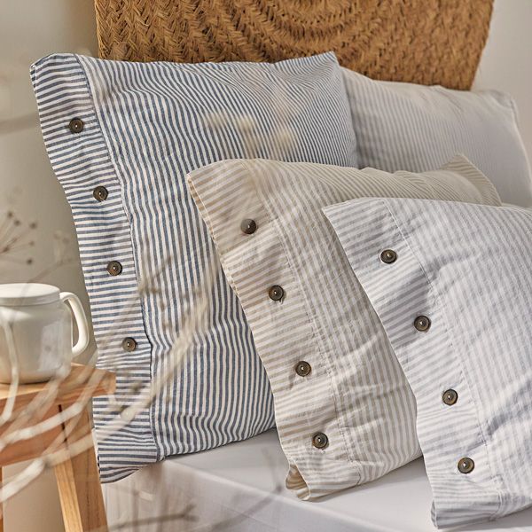 Pack 2 fundas de almohada 50 x 75 cm 100% algodón 200 hilos Maris