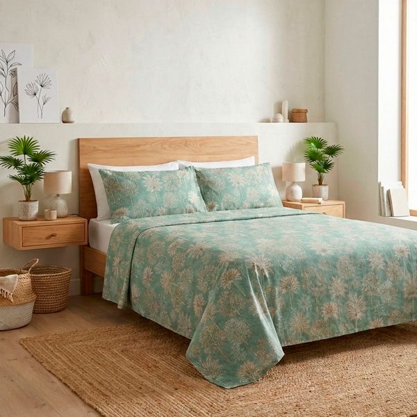 Juego de sábanas 100% Algodón 2 piezas - 300 hilos Bari, Cool Barcelona