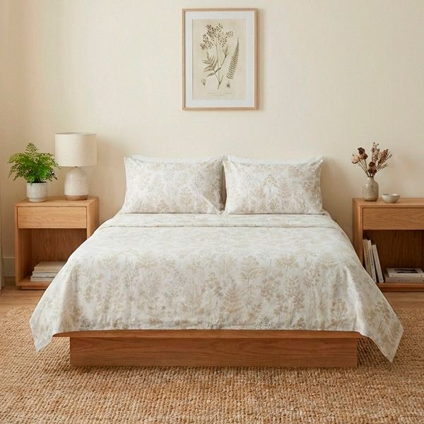 Juego de sábanas 100% Algodón 2 piezas - 300 hilos Bolonya, Cool Barcelona