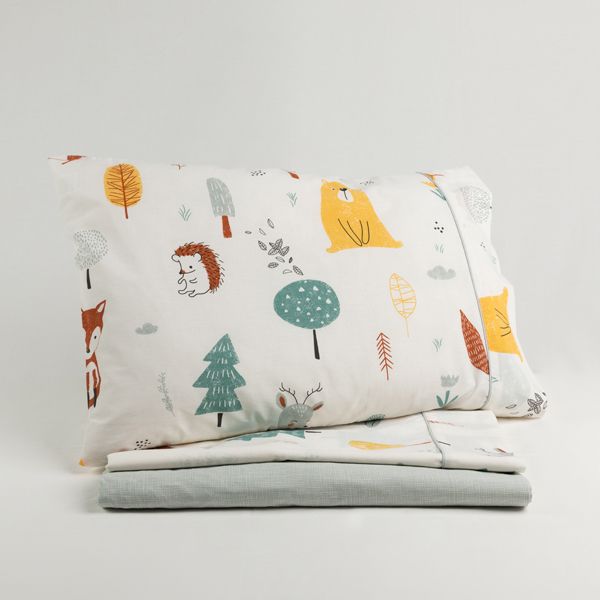 Juego de cama infantil 100% algodón Balu Verde 