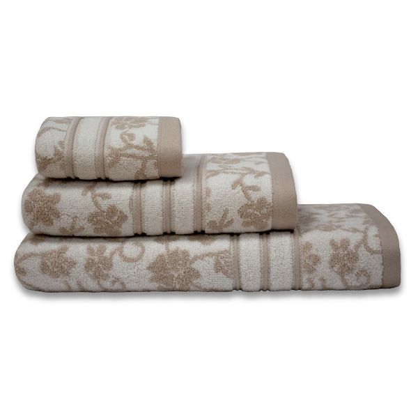 10 uds. Juego de toallas Classic – Premium , color: nuez y beige, 2 toallas  cara