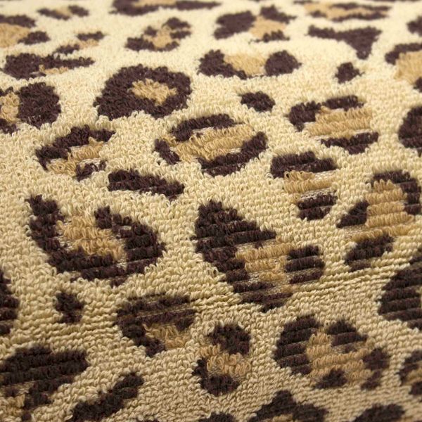 Juego de tres toallas 100% algodón Leopardo