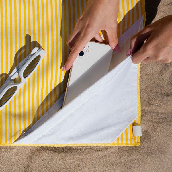 Tovallola de platja de microfibra 90 x 180 cm ratlla fina OFERTA