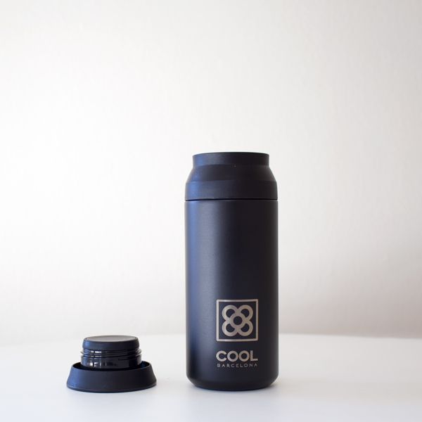 Vas termo Runbott Cup Cool Barcelona 35 cl Negre