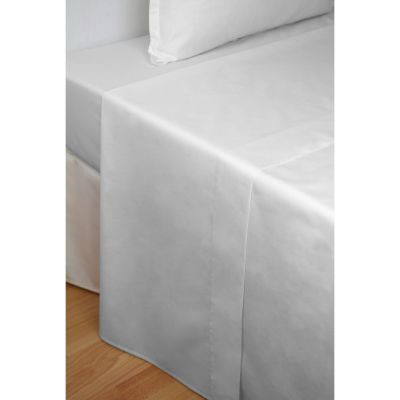 Sábana encimera 100% algodón Percal 200 hilos Blanco