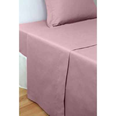 Sábana encimera 100% algodón Percal 200 hilos Rosa