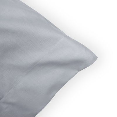 Funda de almohada 100% algodón Percal 200 hilos Gris