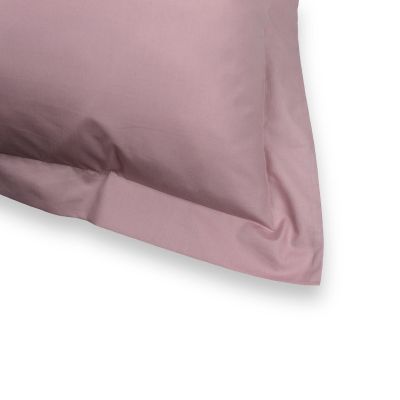 Funda de cuadrante de 55 x 55 cm 100% algodón Percal 200 hilos Rosa palo