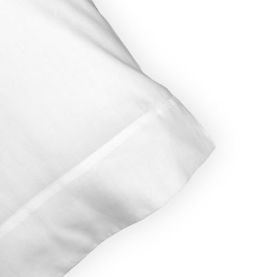 Funda de almohada 100% algodón satén 300 hilos Blanco