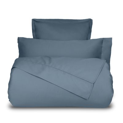 Funda nórdica de 2 piezas 100% algodón satinado 300 hilos Azul Noche