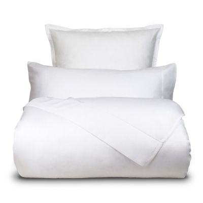 Funda nórdica de 2 piezas 100% algodón satinado 300 hilos Blanco