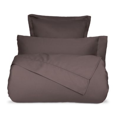 Funda nórdica de 2 piezas 100% algodón satinado 300 hilos Chocolate