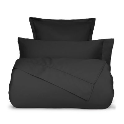 Funda nórdica de 2 piezas 100% algodón satinado 300 hilos Negro