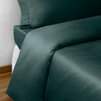 Funda nórdica 1 pieza 100% algodón satinado 300 hilos Verde