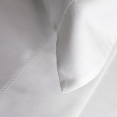 Juego de cama 2 piezas 100% algodón satinado 300 hilos Blanco