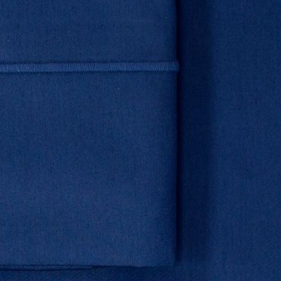 Juego de cama 2 piezas 100% algodón satinado 300 hilos Azul Noche