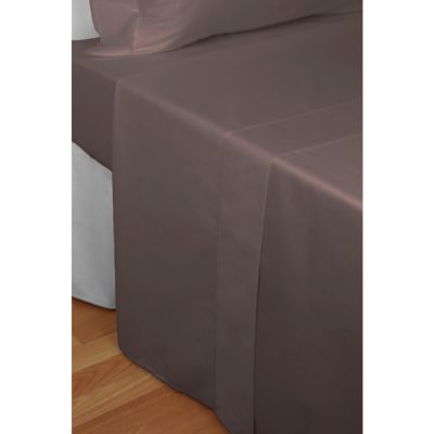 Juego de cama 2 piezas 100% algodón satinado 300 hilos Chocolate