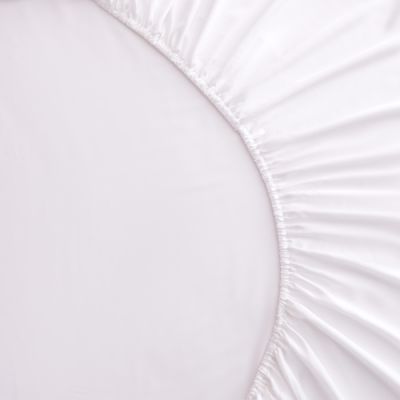 Sábana bajera ajustable 100% bambú Satén de 300 hilos Blanco