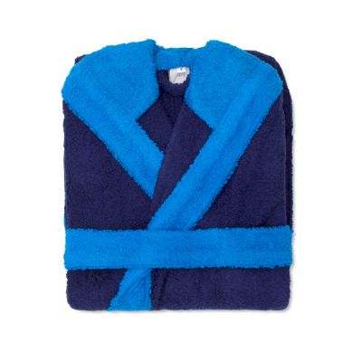 Albornoz Infantil de rizo 100% algodón Combi Azul Marino OFERTA