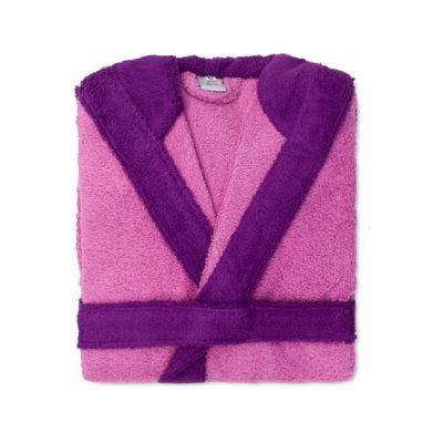 Albornoz Infantil de rizo 100% algodón Combi Lavanda OFERTA