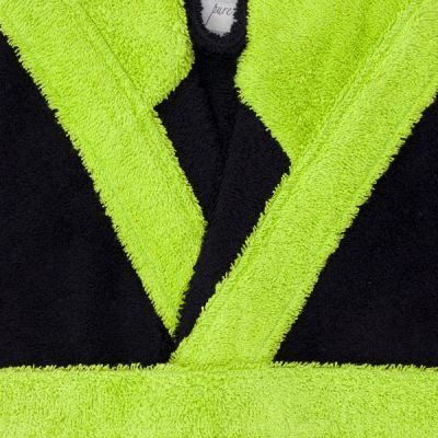 Albornoz Infantil de rizo 100% algodón Combi Negro OFERTA