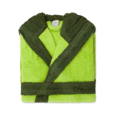 Albornoz Infantil de rizo 100% algodón Combi Pistacho OFERTA