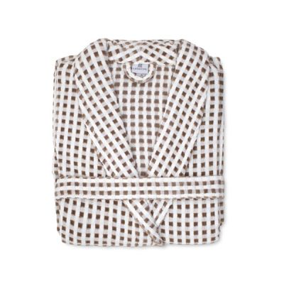 Albornoz rizo algodón en corte Smoking Rif Marrón