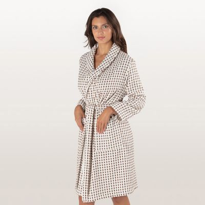 Albornoz rizo algodón en corte Smoking Rif Marrón