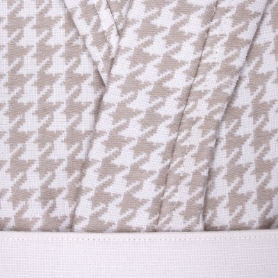Albornoz de rizo 100% algodón Pata de gallo Beige