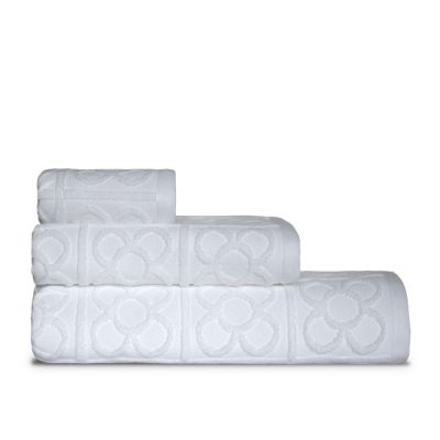 Toalla 100% algodón Flor Bcn Blanco