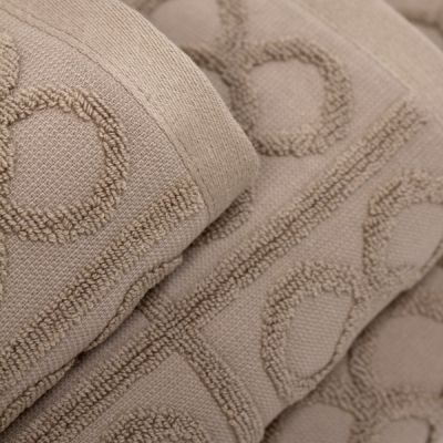 Toalla 100% algodón Flor Bcn Taupe