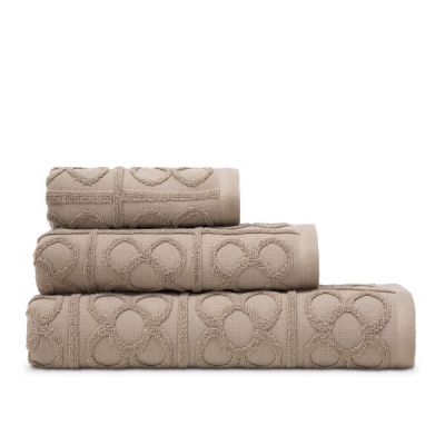 Toalla 100% algodón Flor Bcn Taupe
