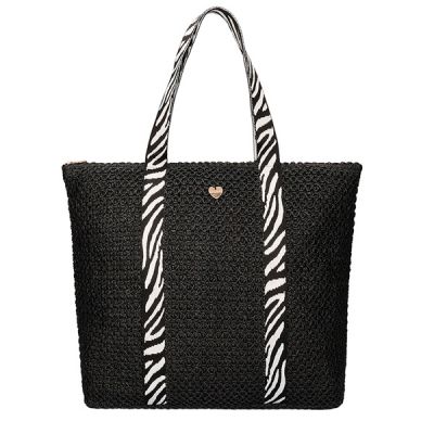 Bolso de playa BP298 Cebra Negro