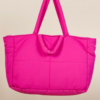 Bolsa de playa 55x18x40 cm acolchada saco Fucsia