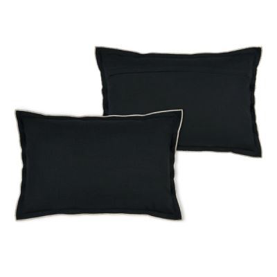 Cojín con relleno 40 x 60 cm 100% algodón Helios Negro