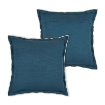 Cojín con relleno 45 x 45 cm 100% algodón Helios Azul