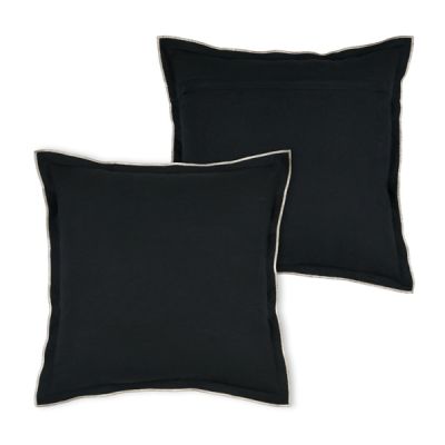 Cojín con relleno 45 x 45 cm 100% algodón Helios Negro